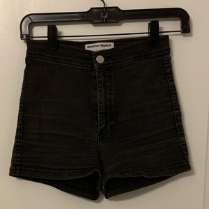 American Apparel black easy jean shorts